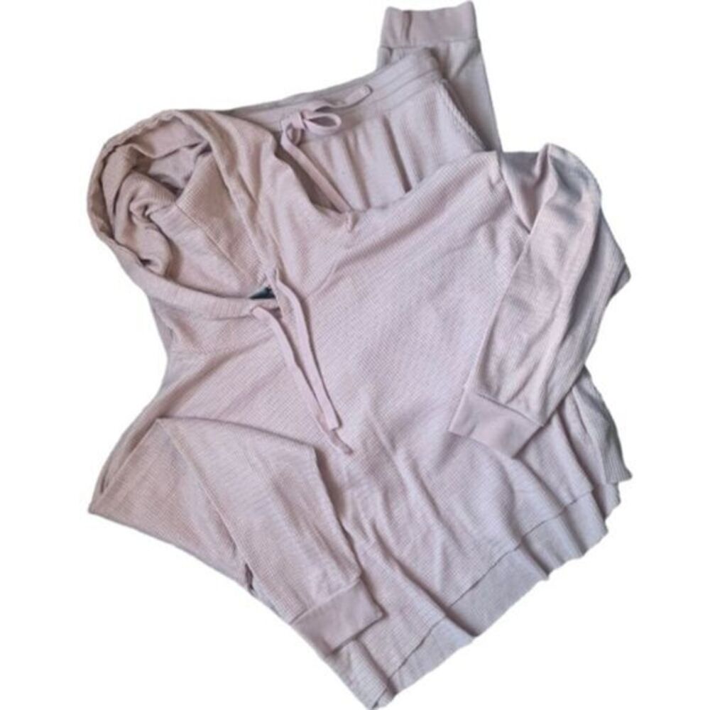 2 piece thermal jogger set pale pink